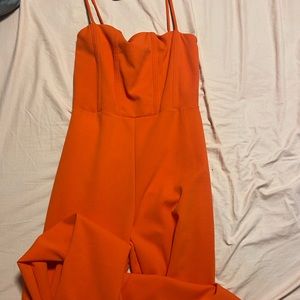 Large bright red jumpsuit